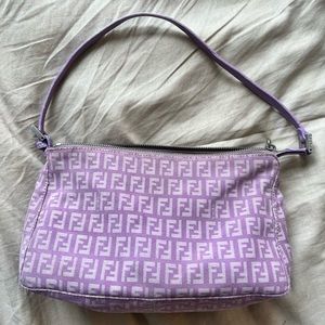 Fendi Purple Zucca Shoulder Bag
